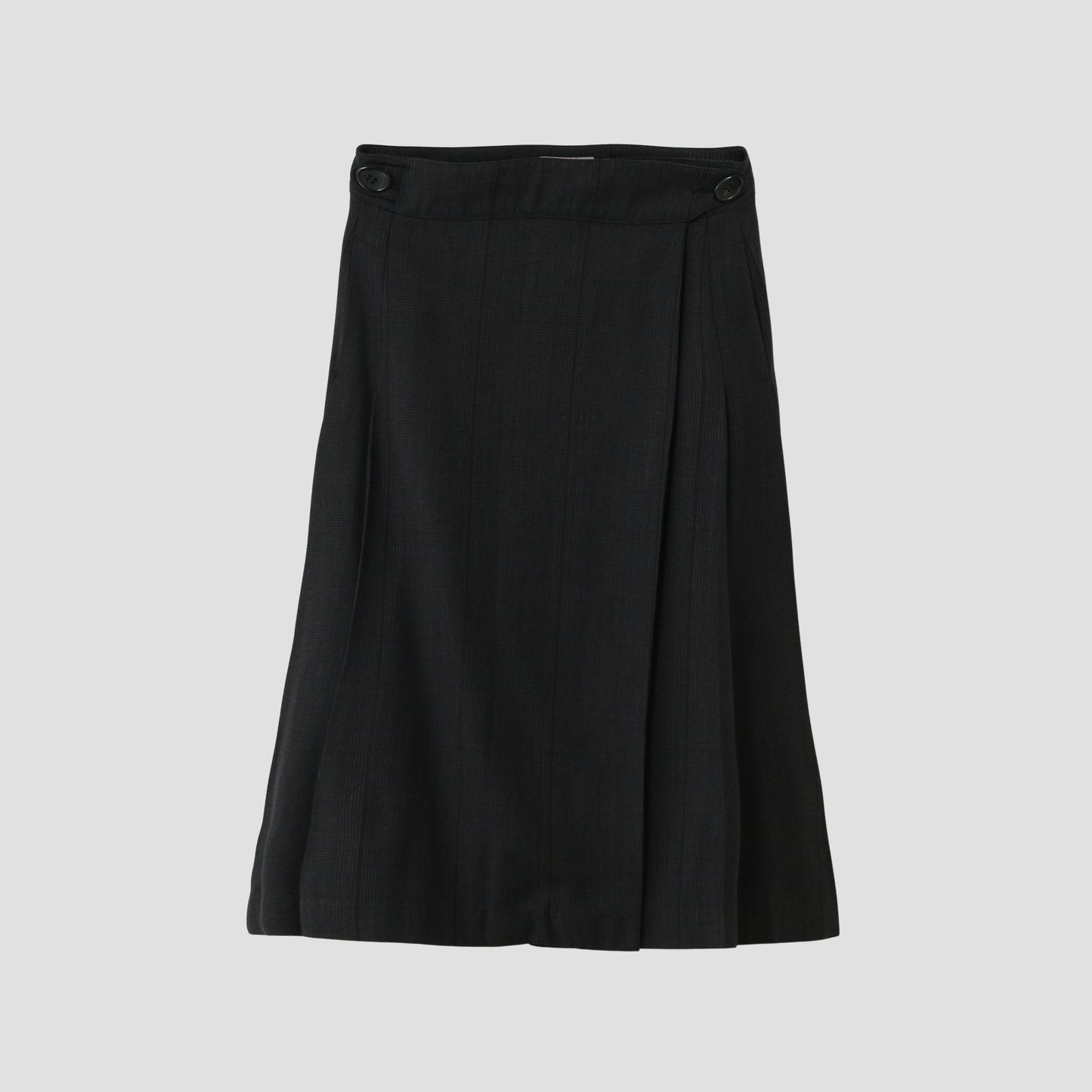LARGE CHECK WOOL COTTON SKIRT