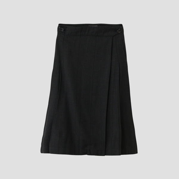 LARGE CHECK WOOL COTTON SKIRT