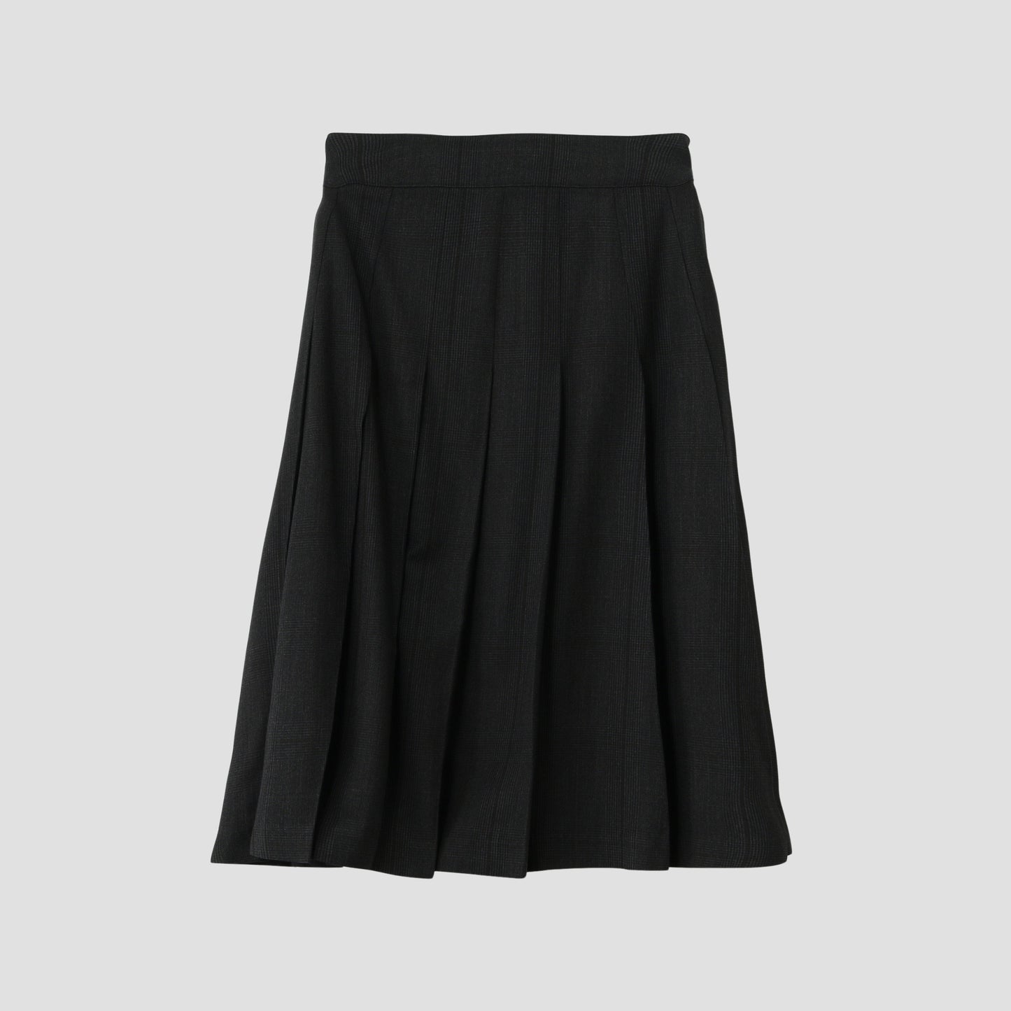 LARGE CHECK WOOL COTTON SKIRT
