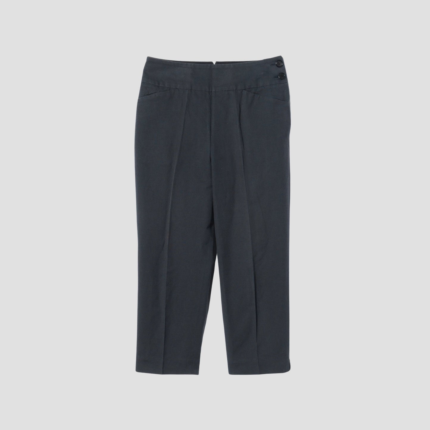 COTTON LINEN OXFORD TROUSERS
