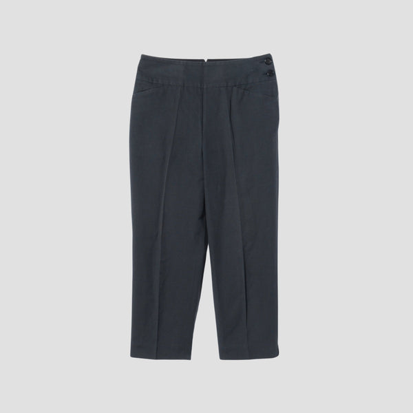 COTTON LINEN OXFORD TROUSERS