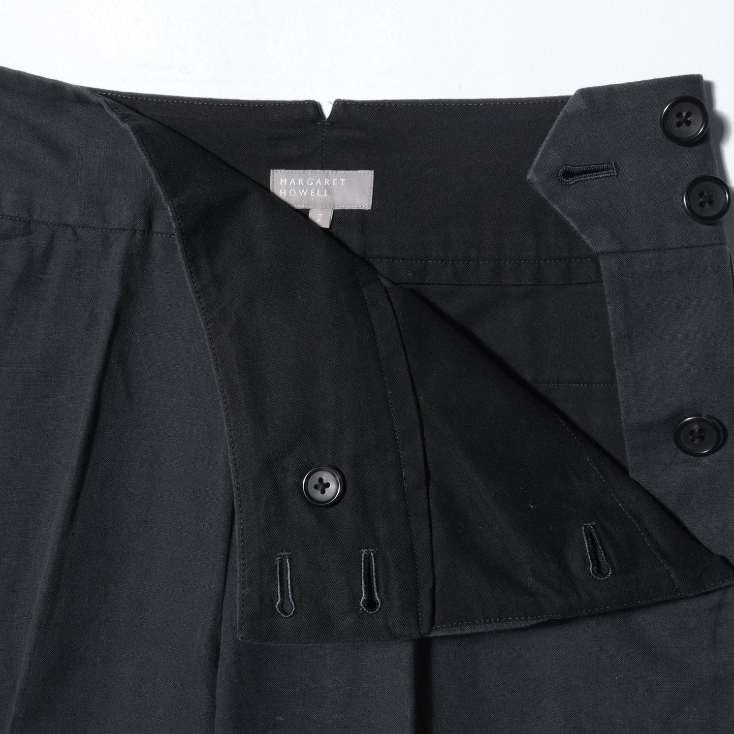 COTTON LINEN OXFORD TROUSERS