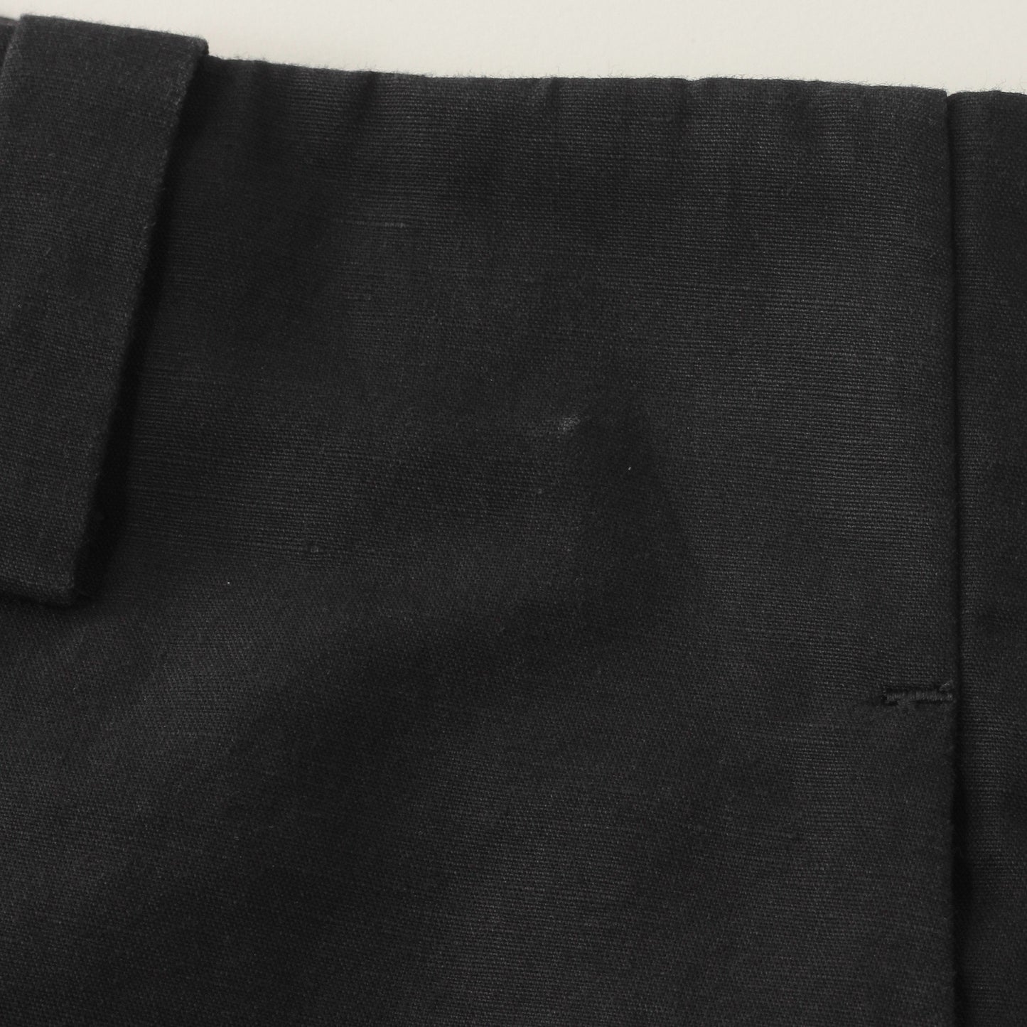 PLAIN WEAVE COTTON LINEN TROUSERS