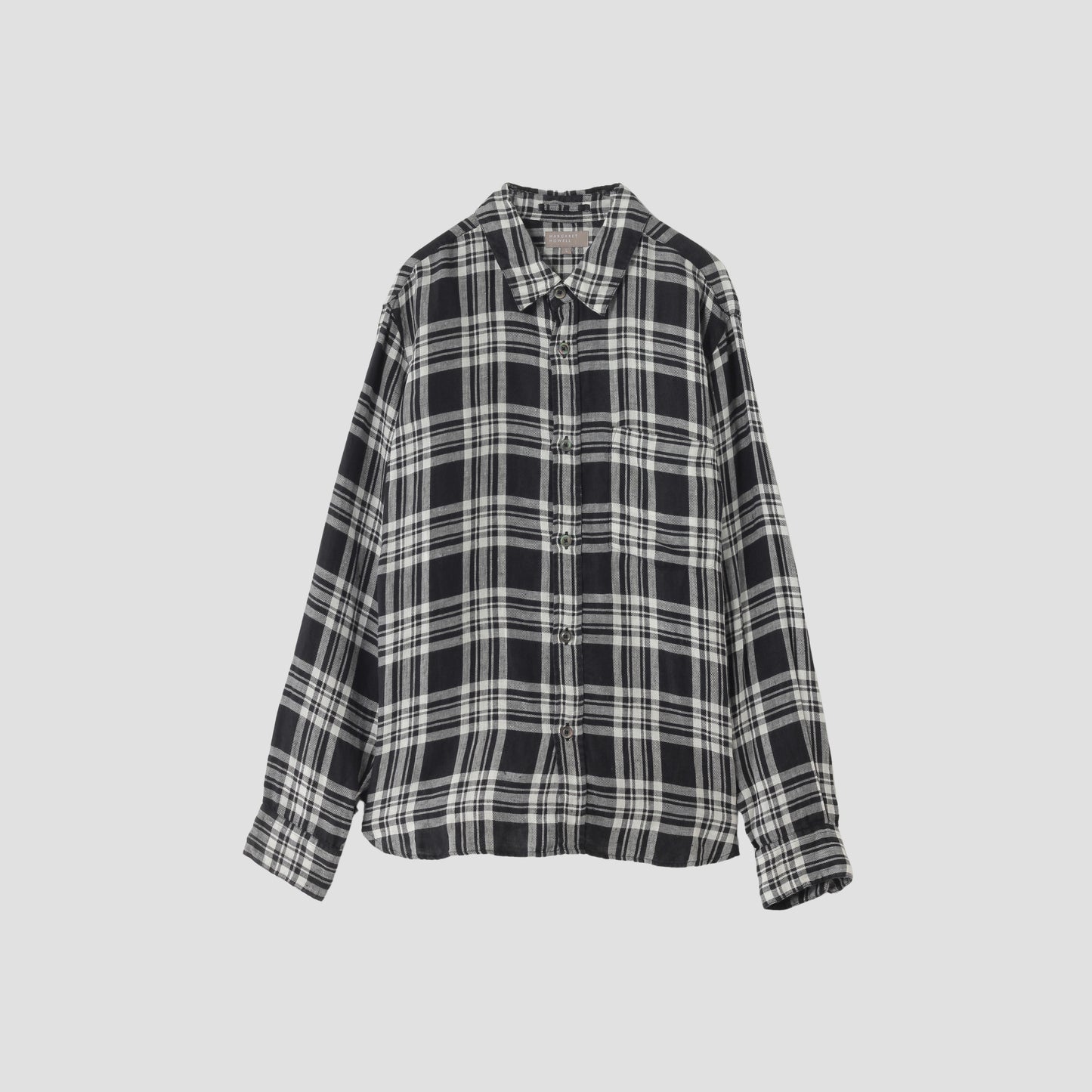 OVERSIZED LINEN CHECK SHIRT