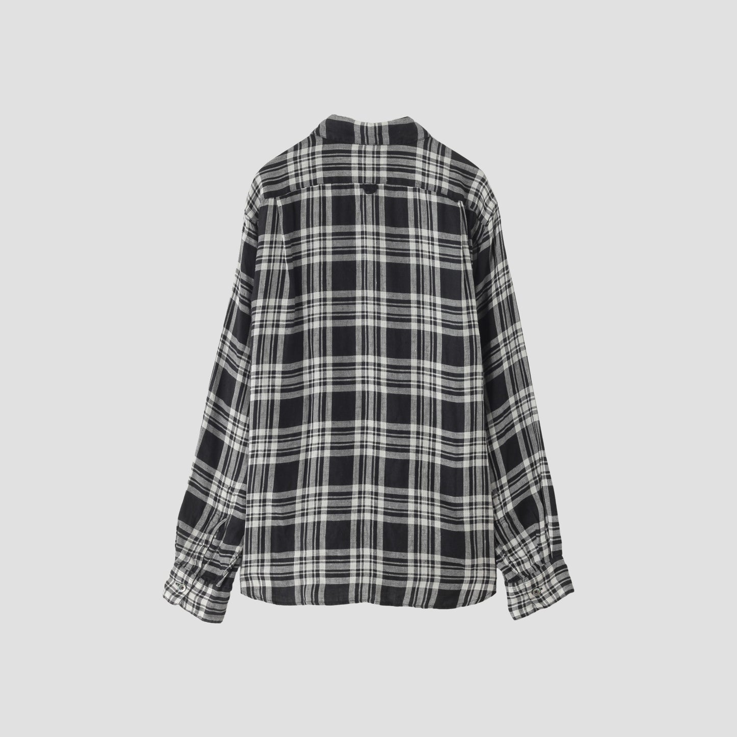 OVERSIZED LINEN CHECK SHIRT