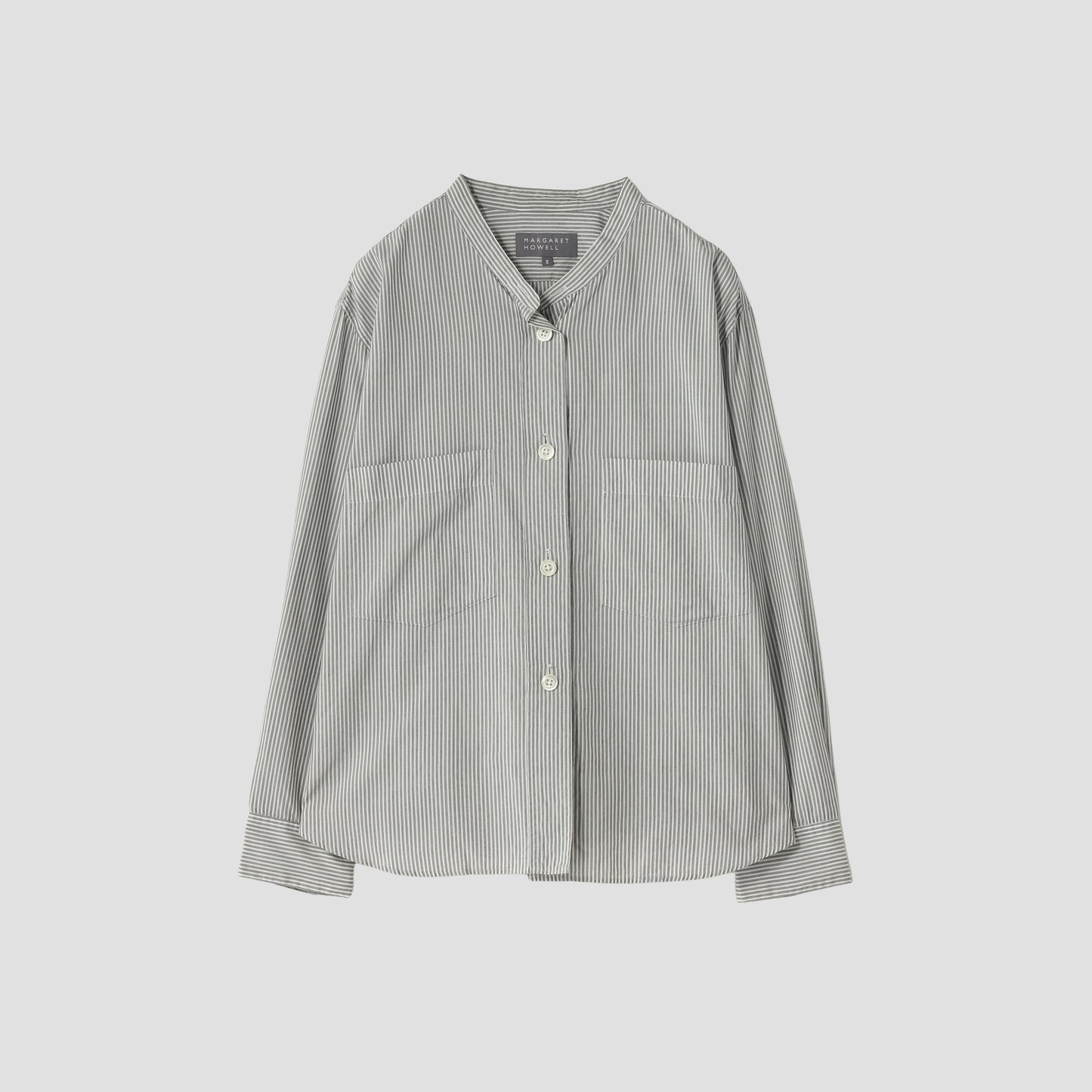 SILK COTTON STRIPE SHIRT