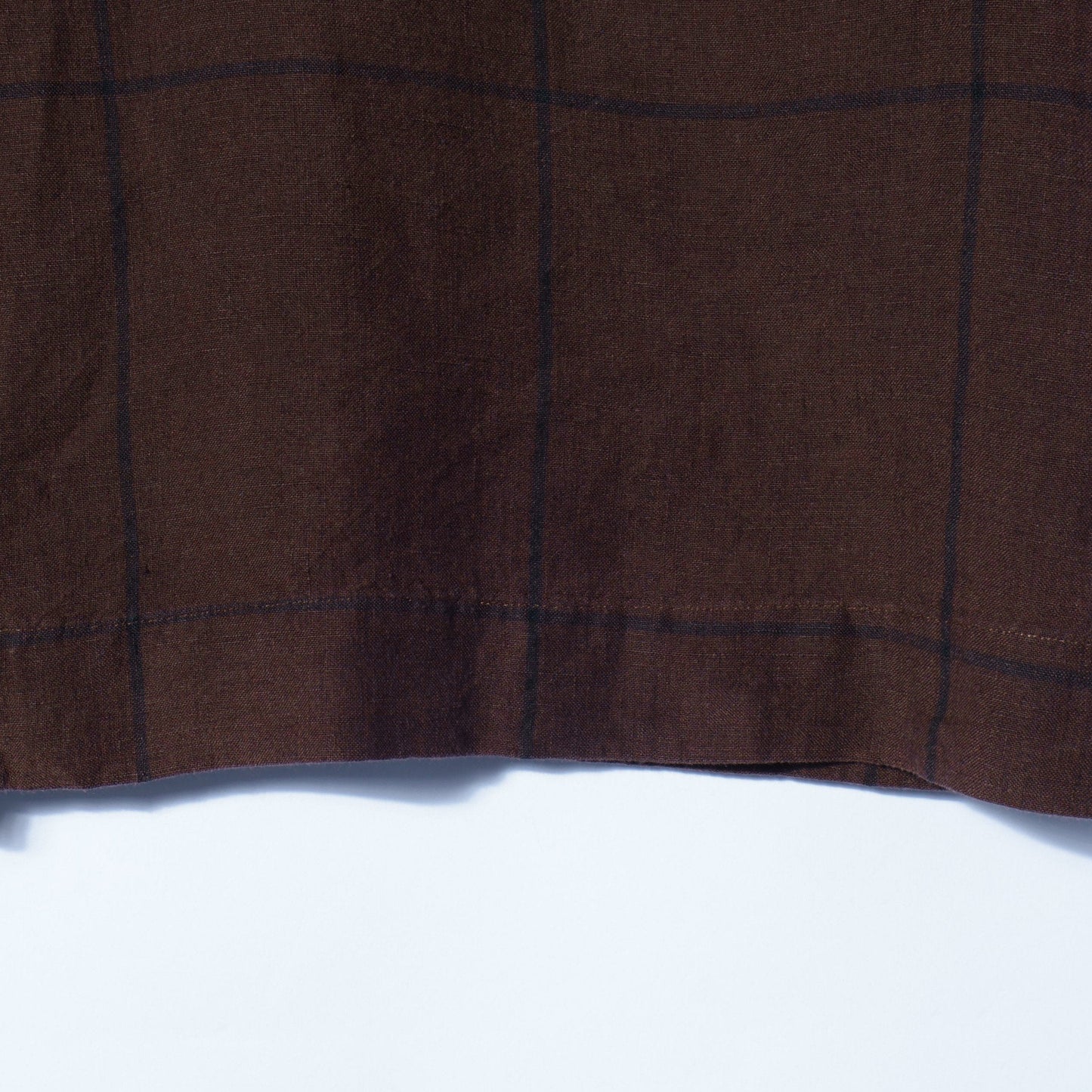 LARGE WINDOWPANE LINEN DRESS