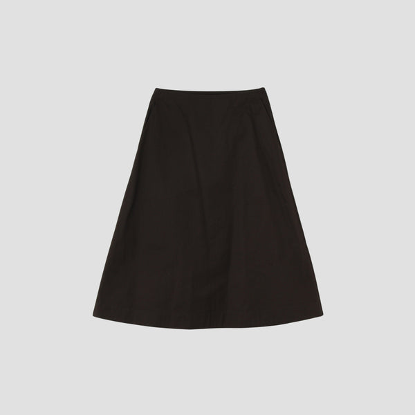 COTTON SATEEN SKIRT