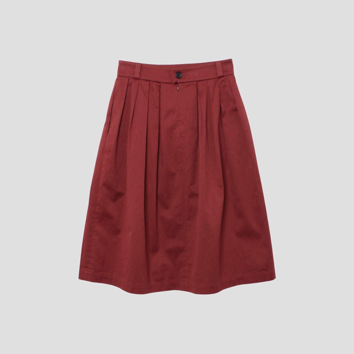 WASHED COTTON SATEEN SKIRT