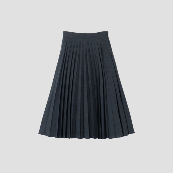 PRINCE OF WALES CHECK WOOL BLEND SKIRT