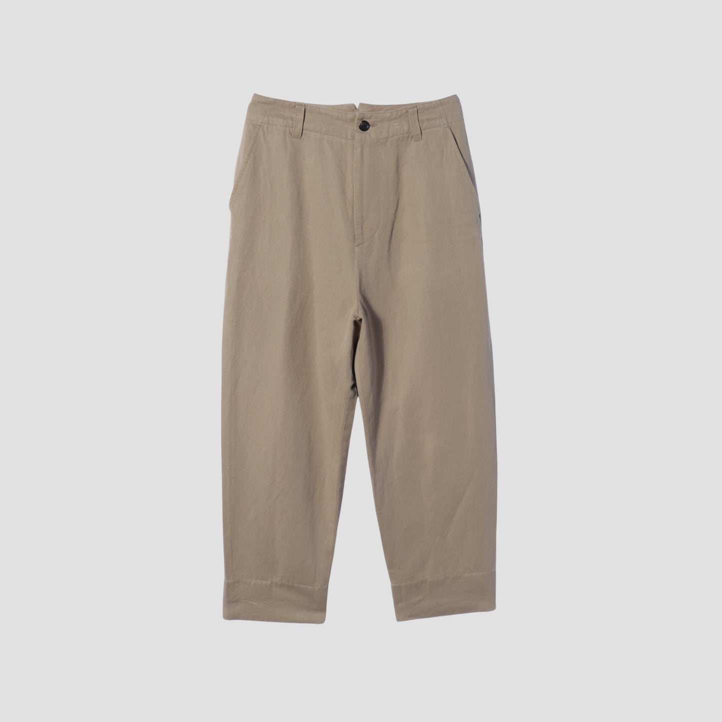 COTTON LINEN TWILL TROUSERS
