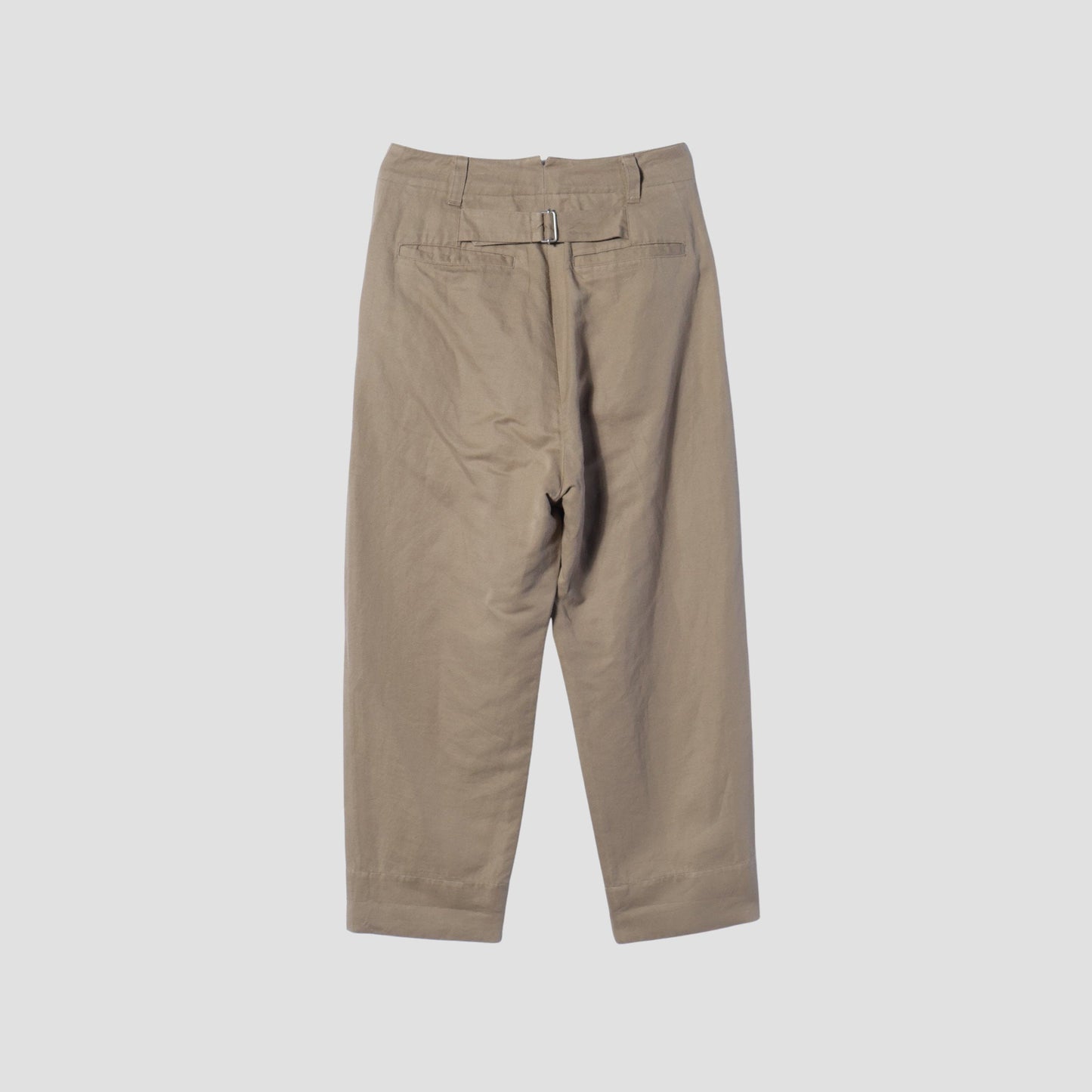 COTTON LINEN TWILL TROUSERS