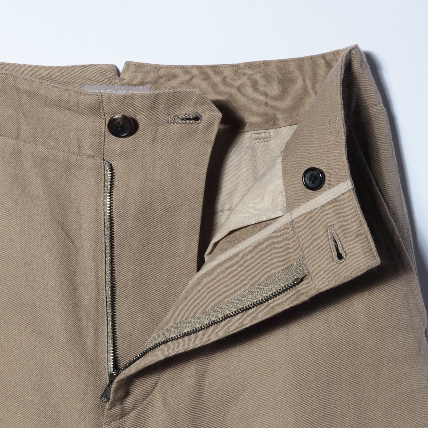 COTTON LINEN TWILL TROUSERS