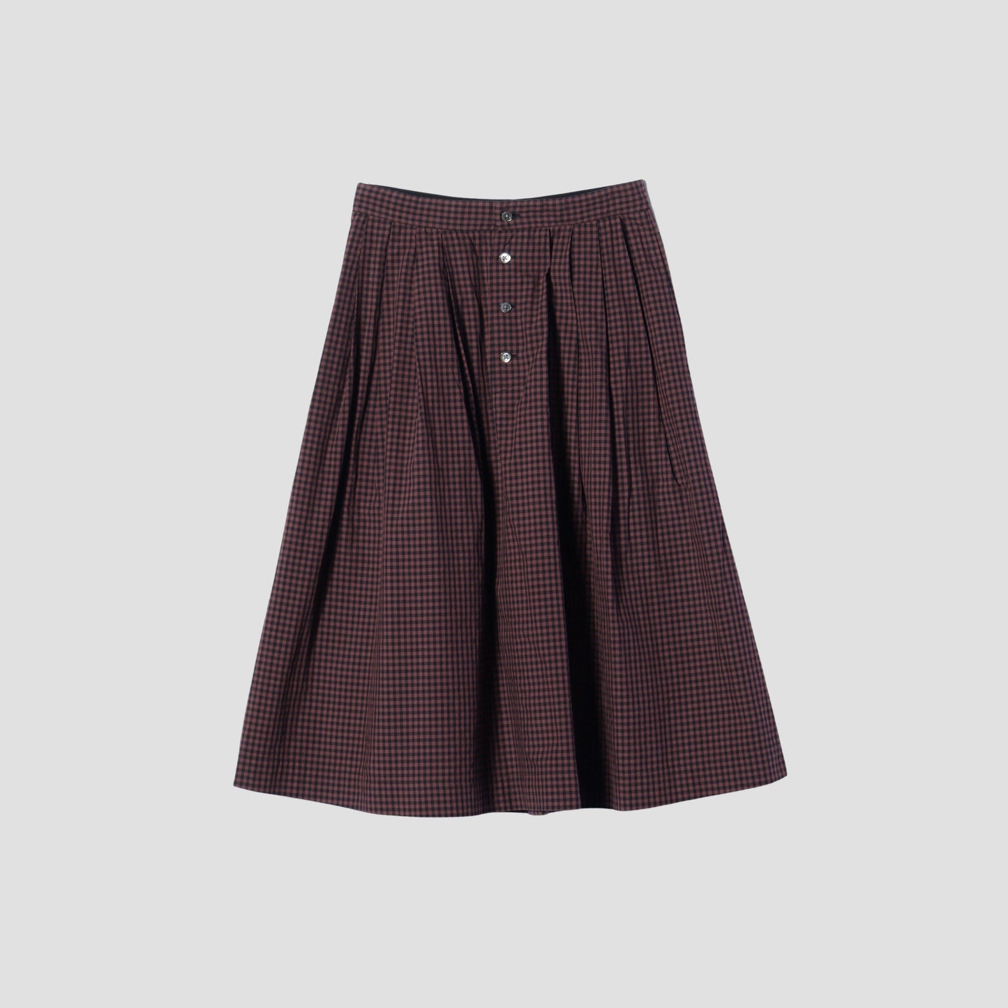 DRY GINGHAMCHECK COTTON SKIRT