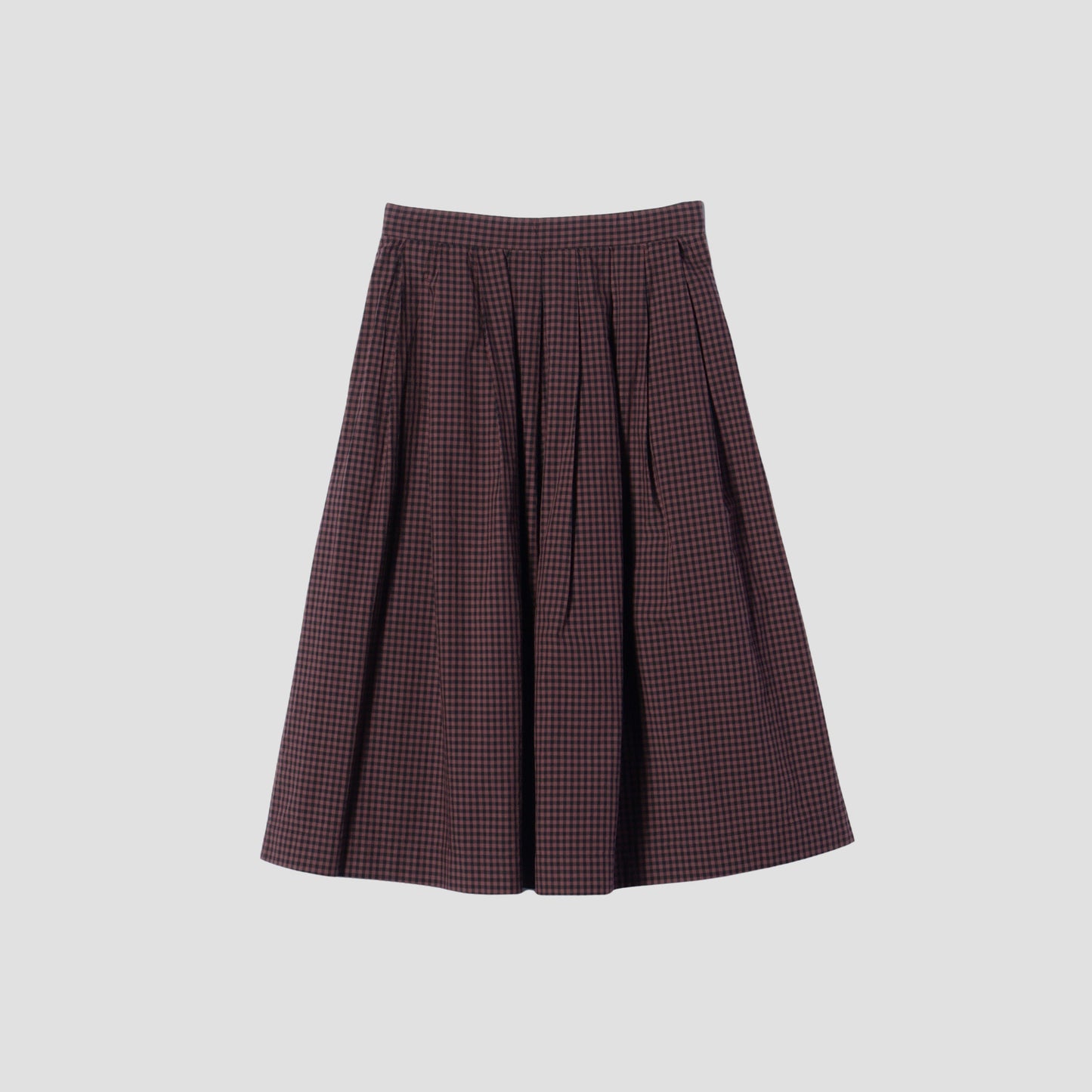 DRY GINGHAMCHECK COTTON SKIRT