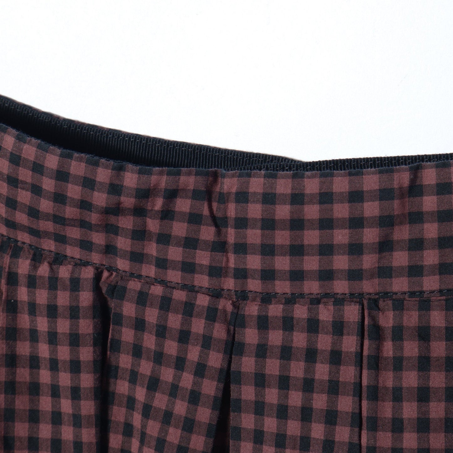 DRY GINGHAMCHECK COTTON SKIRT