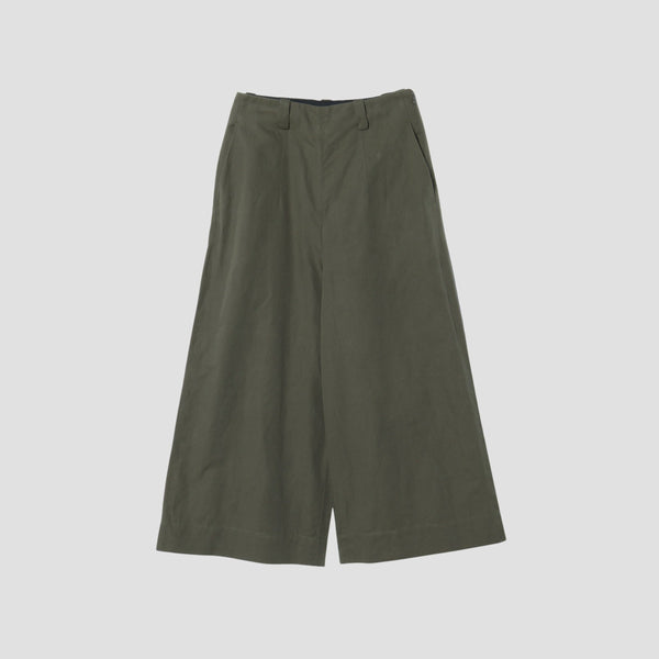 PLAIN WEAVE COTTON LINEN TROUSERS