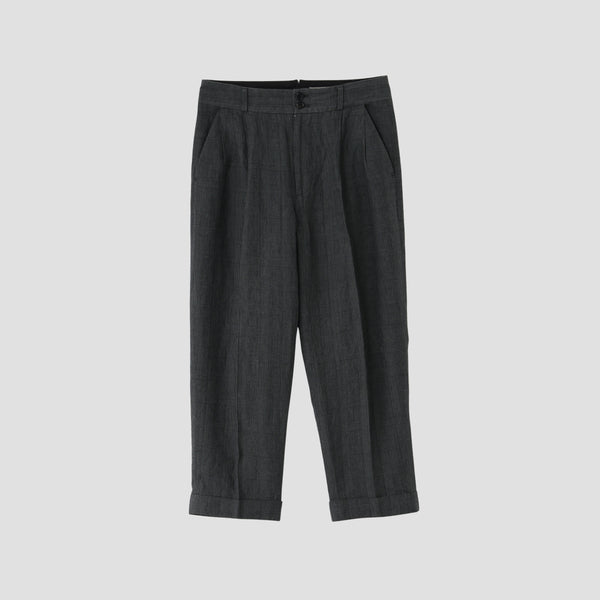 PRINCE OF WALES LINEN TROUSERS