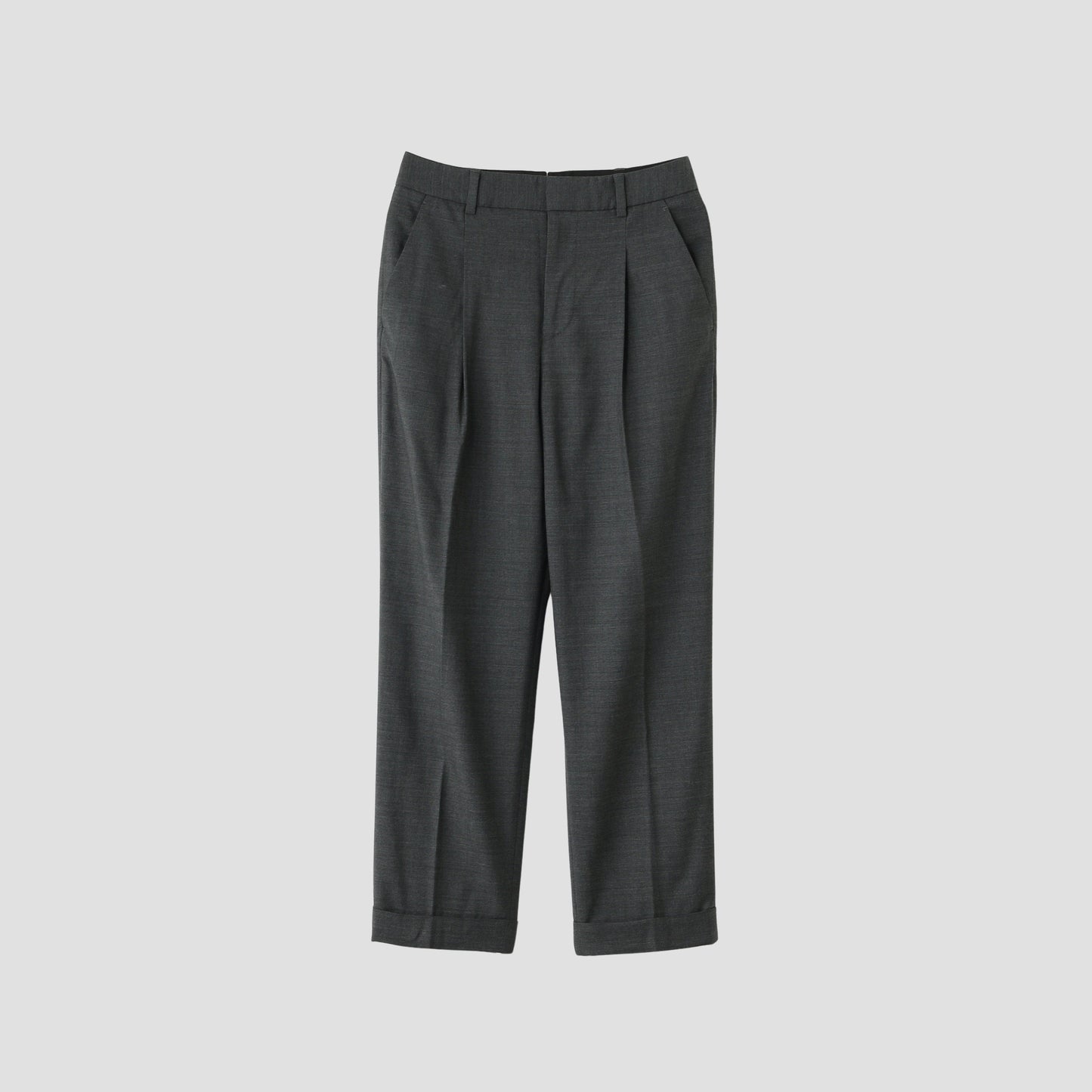 FINE WOOL POPLIN TROUSERS