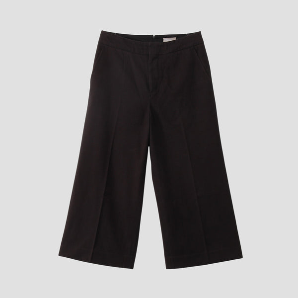 BRUSHED COTTON WOOL TROUSERS