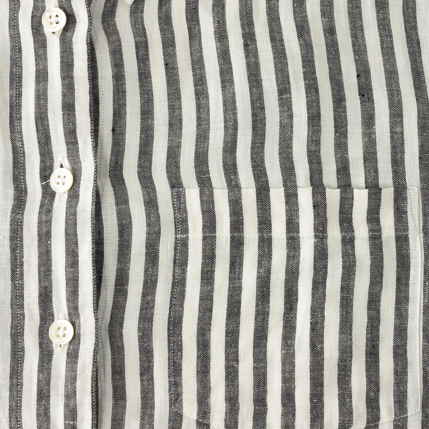 BLACK&WHITE SHIRTING LINEN DRESS