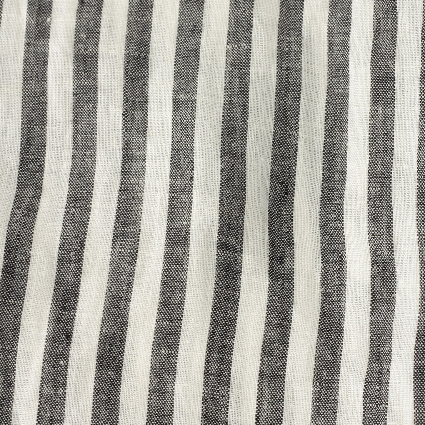 BLACK&WHITE SHIRTING LINEN DRESS