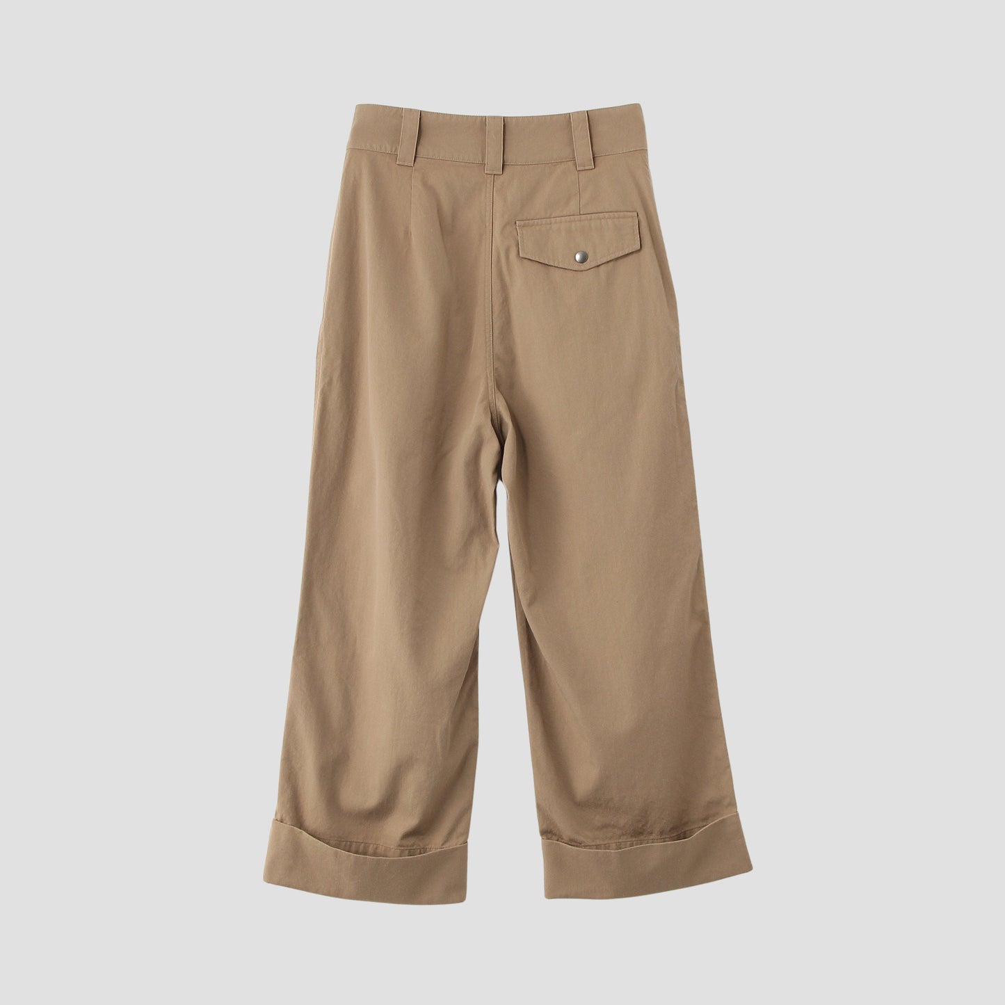 WOOL COTTON TWILL TROUSERS