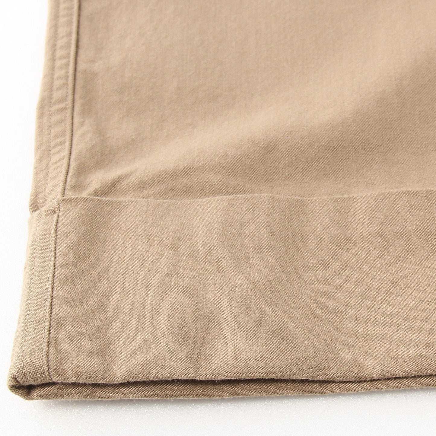 WOOL COTTON TWILL TROUSERS