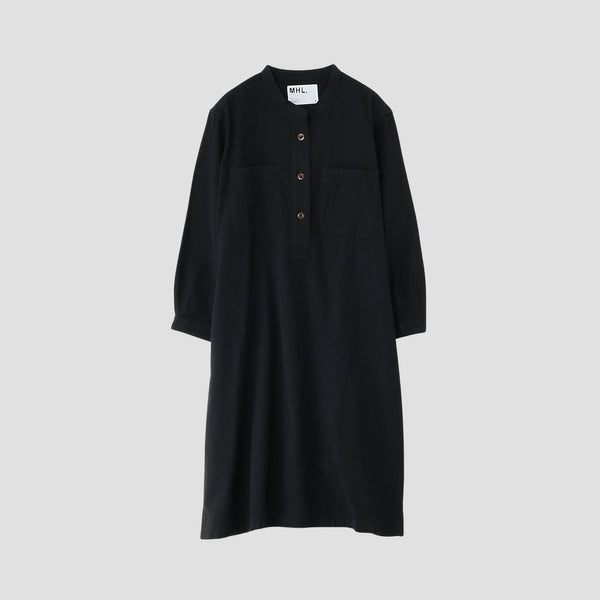 WOOL COTTON TWILL DRESS