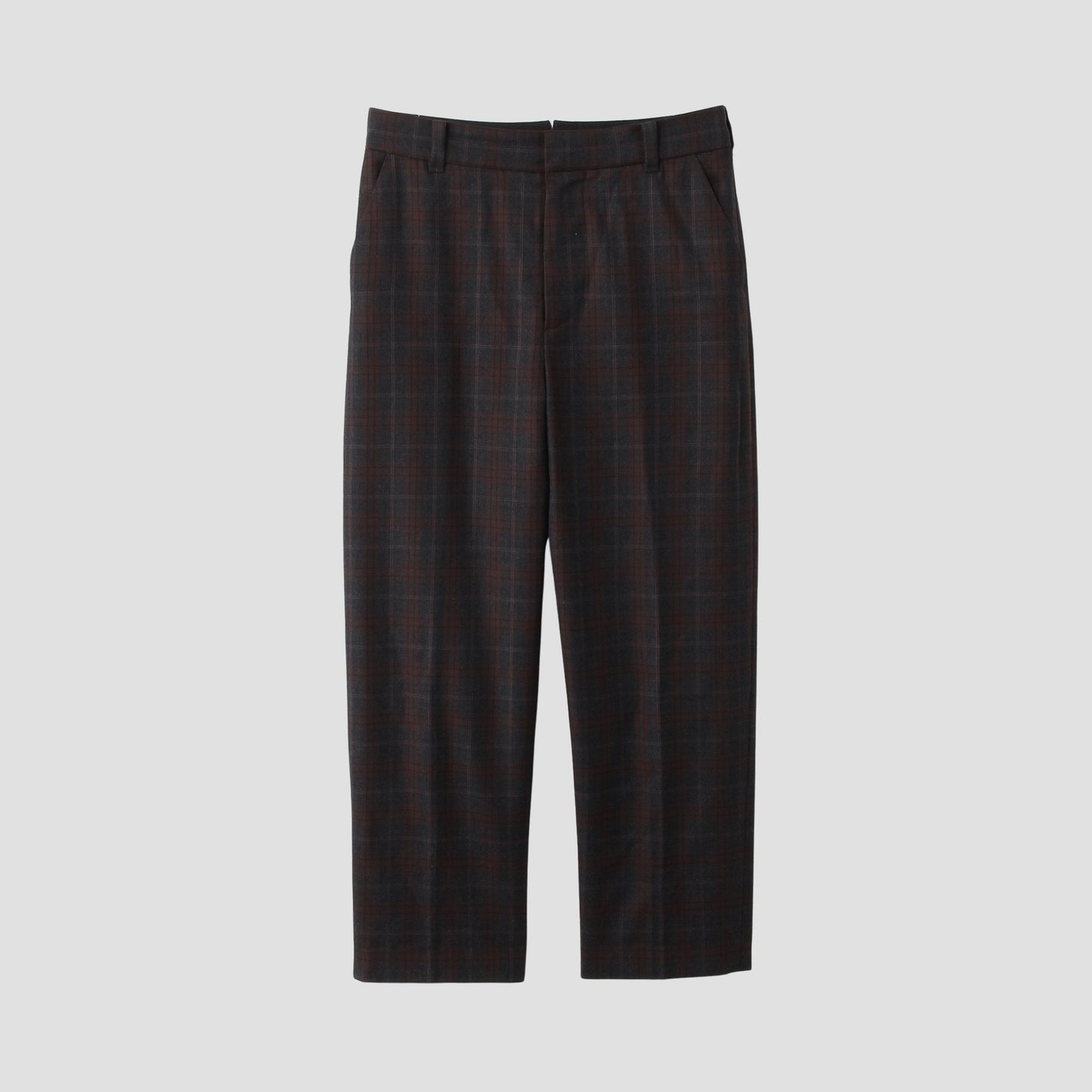 PLAID WOOL TROUSERS