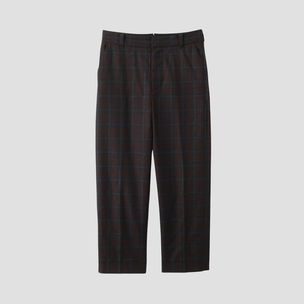 PLAID WOOL TROUSERS