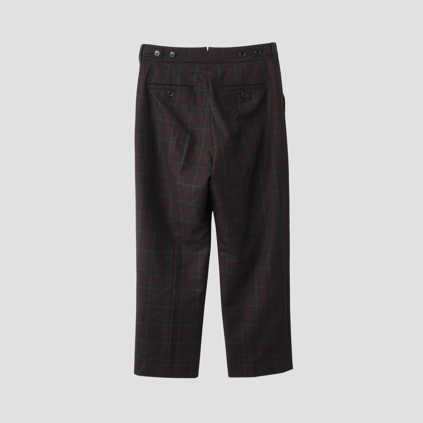 PLAID WOOL TROUSERS