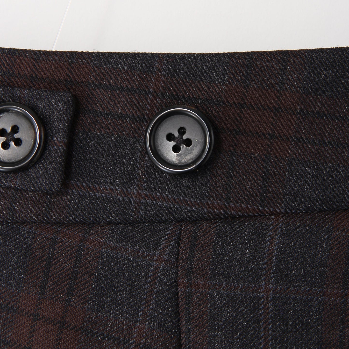 PLAID WOOL TROUSERS