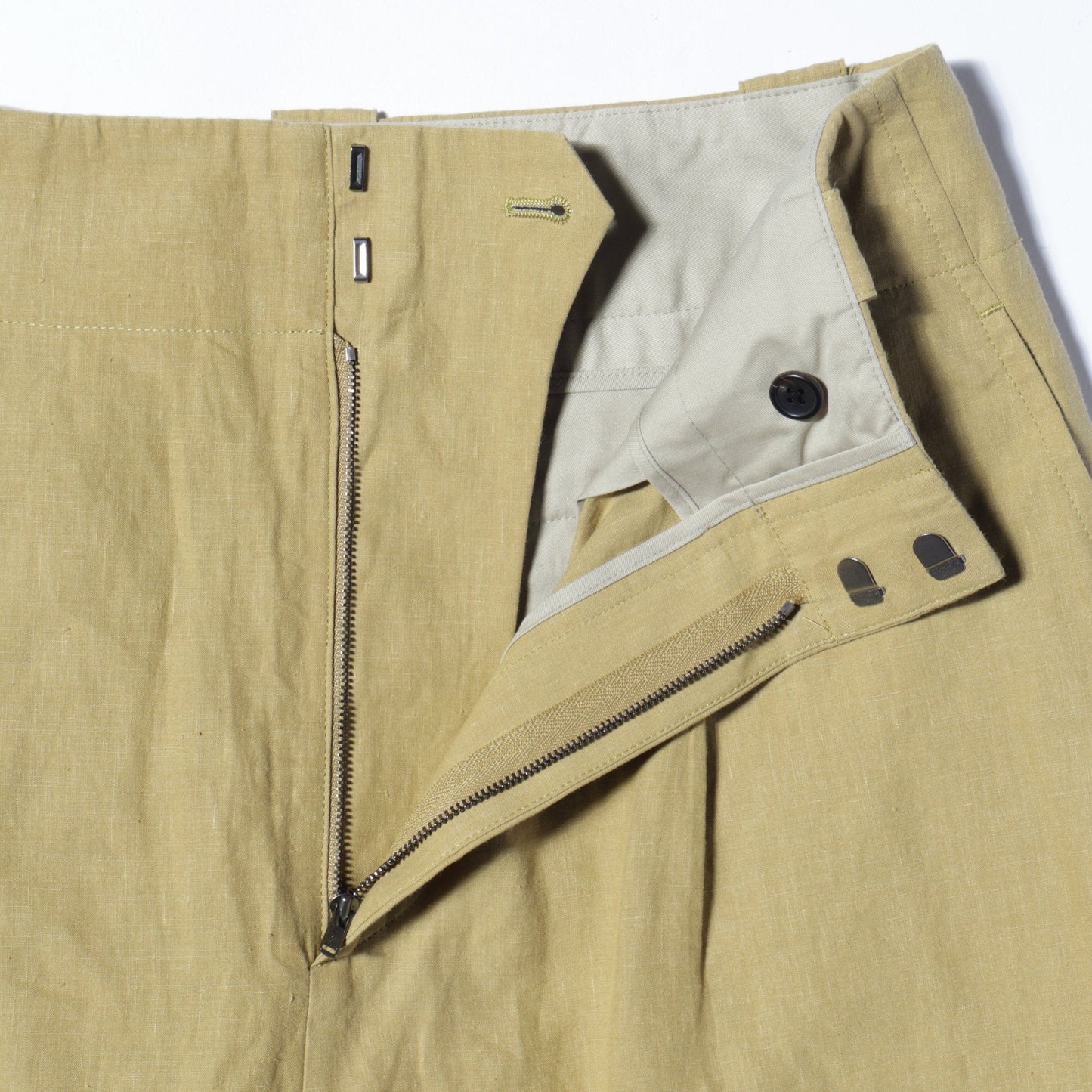 DENSE FINE LINEN POPLIN TROUSERS