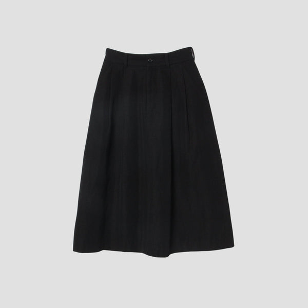 WOOL LINEN TWILL SKIRT