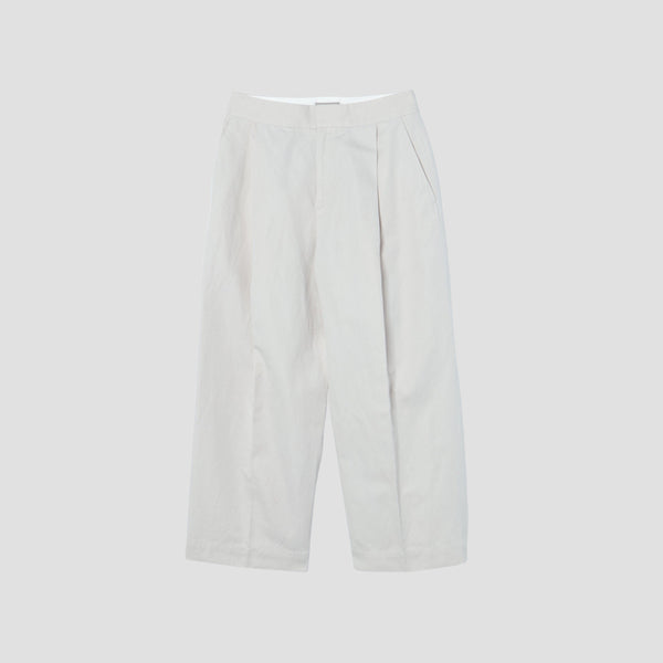 COTTON LINEN TWILL TROUSERS