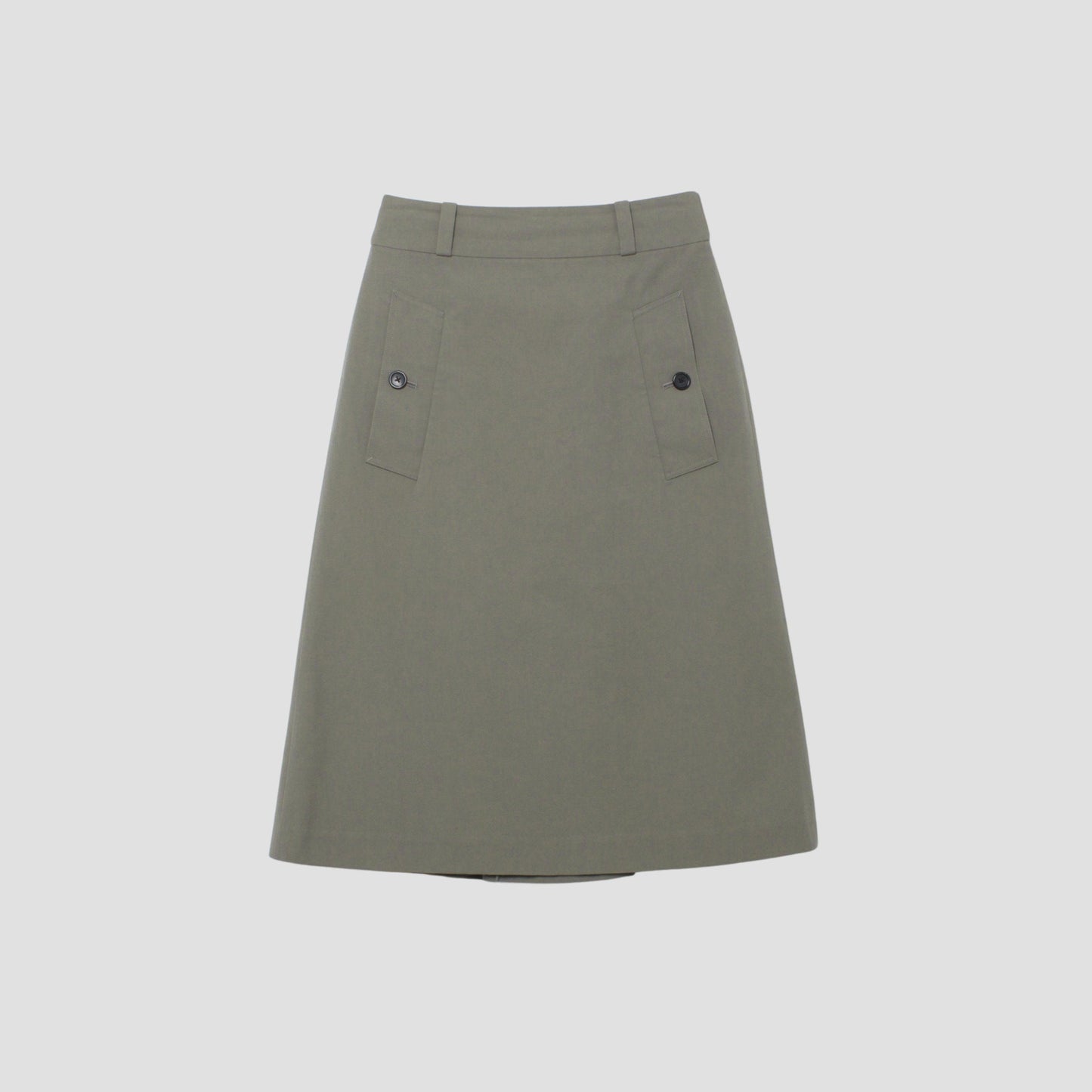 WOOL COTTON TWILL SKIRT