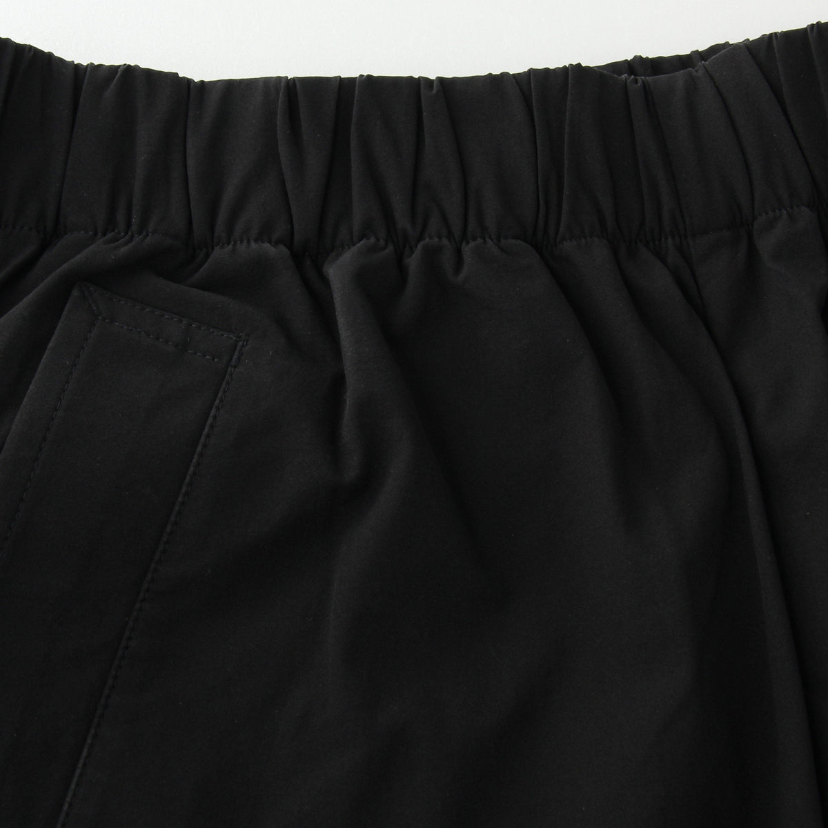 STRETCH POLYESTER HEAVY POPLIN TROUSERS