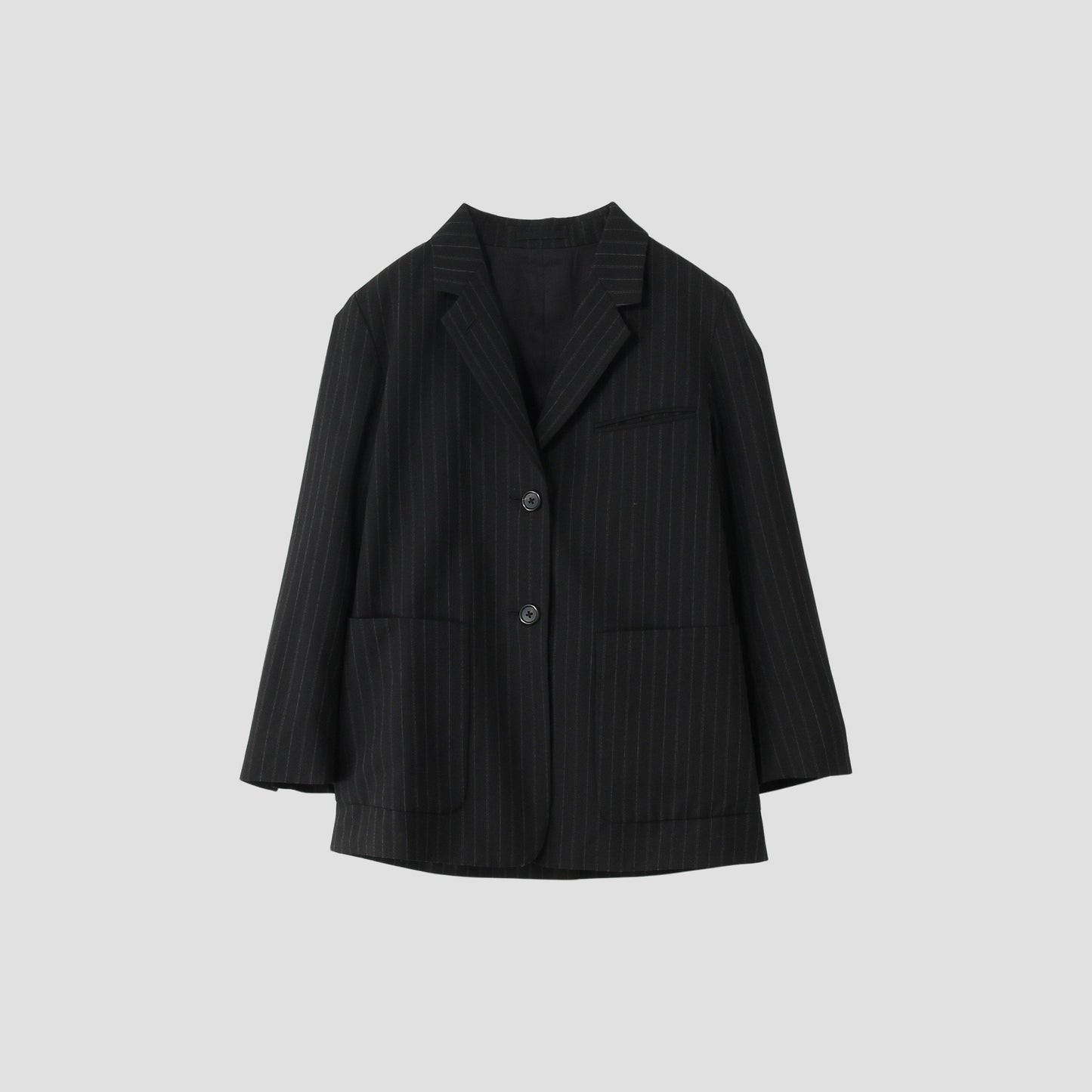 STRIPE WOOL PLAINWEAVE JACKET