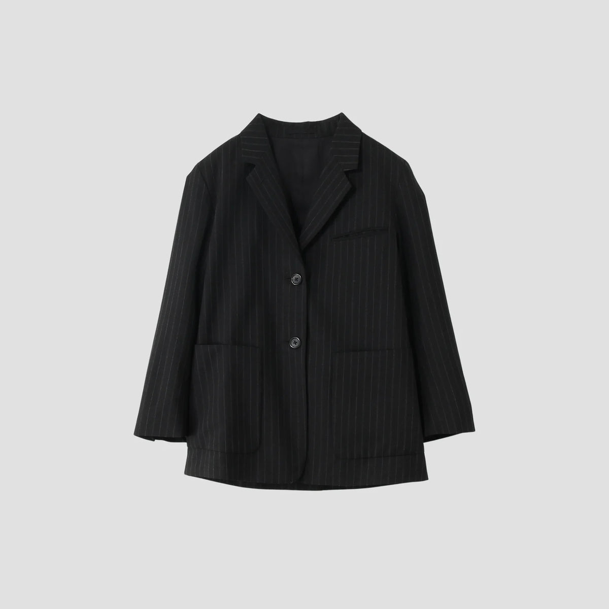STRIPE WOOL PLAINWEAVE JACKET