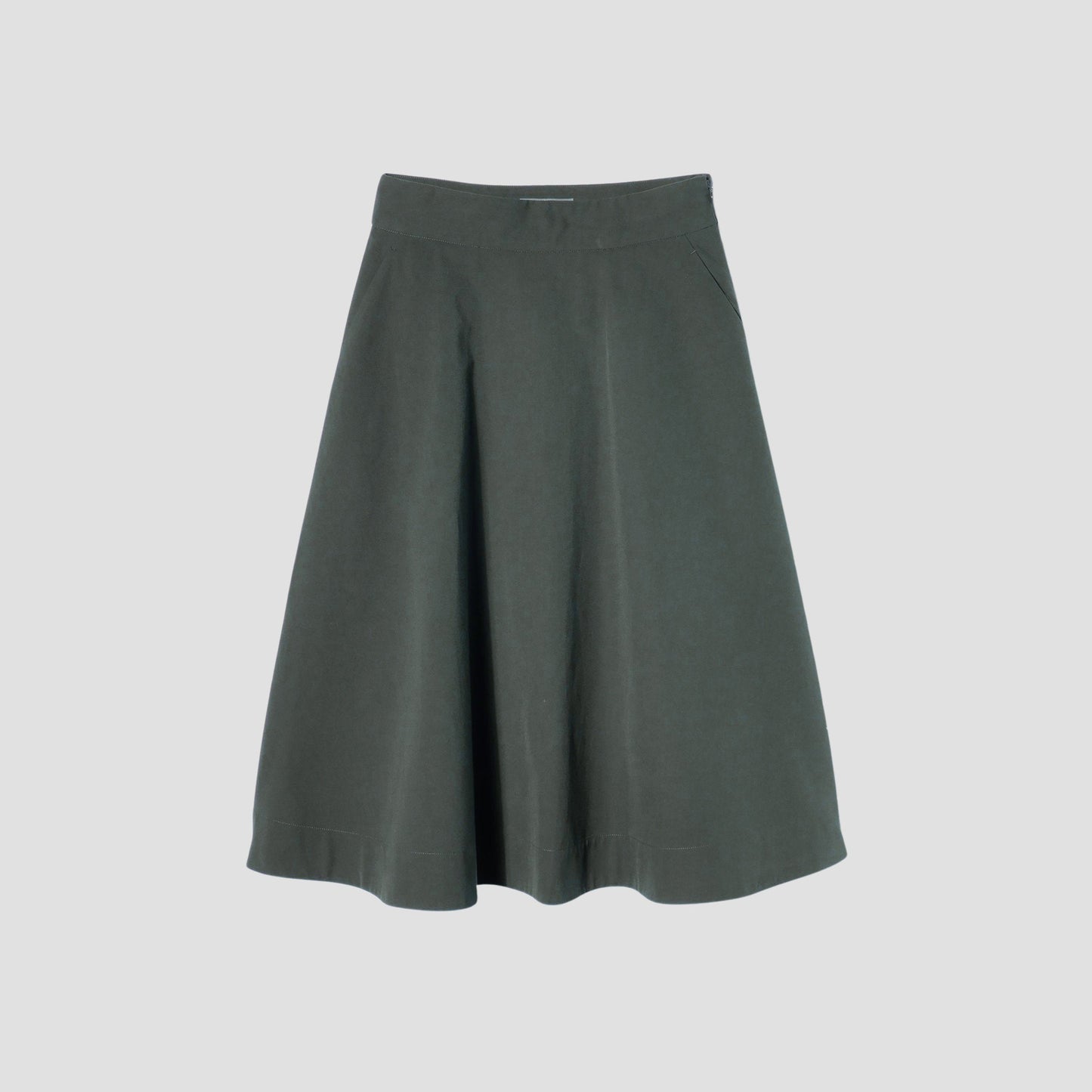 FINE WOOL COTTON TWILL SKIRT