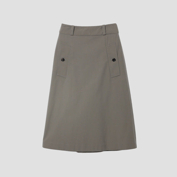 WOOL COTTON TWILL SKIRT