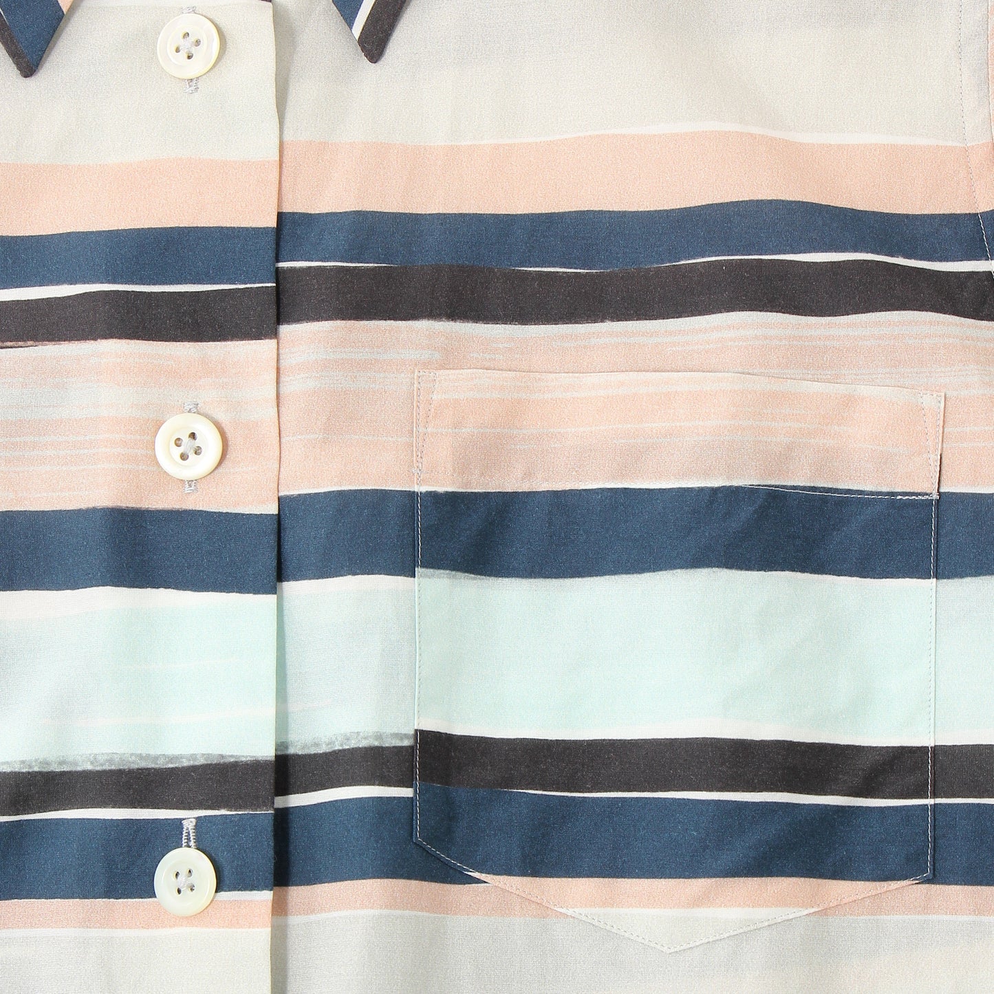 COTTON SILK PAINTED STRIPE SHIRT