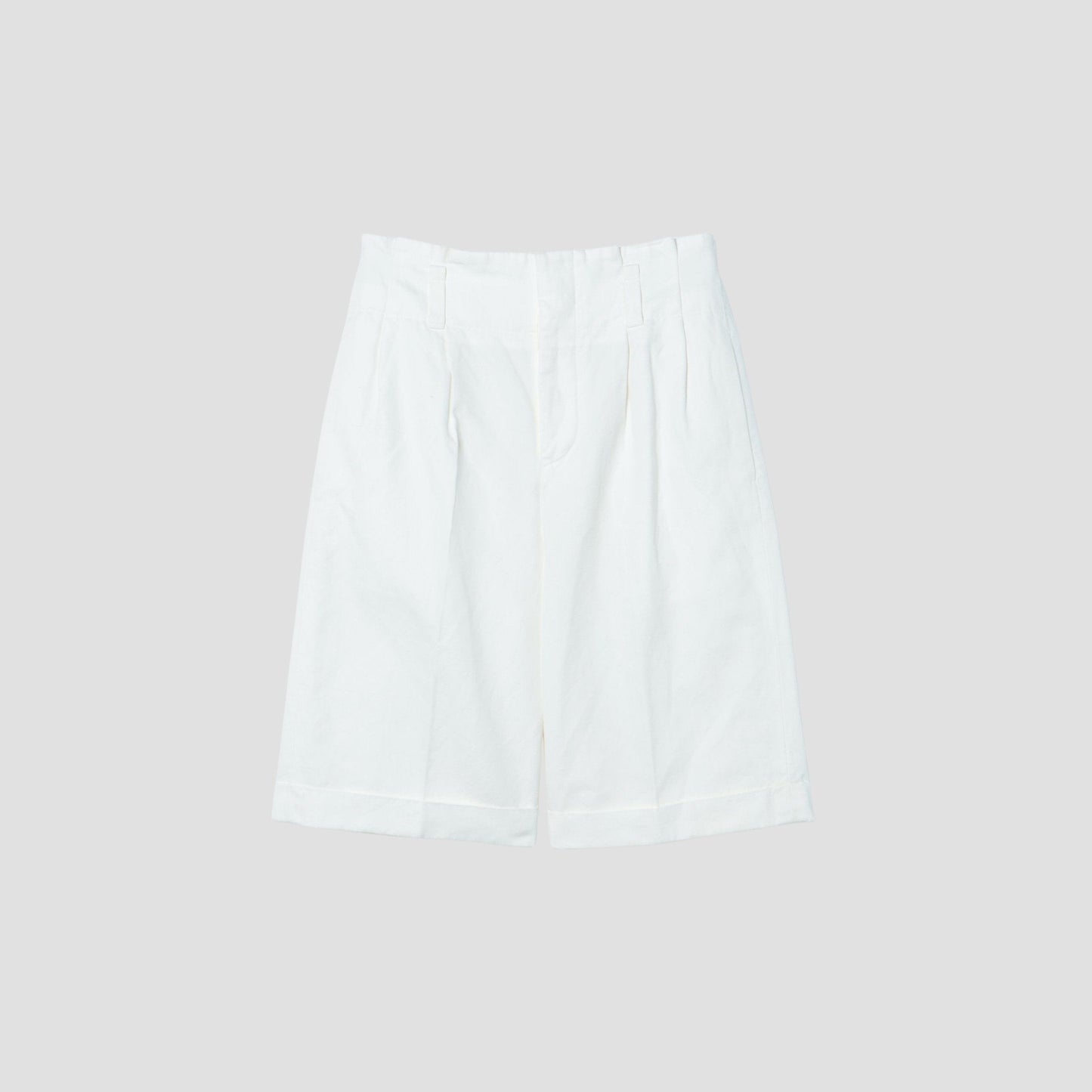 COTTON LINEN CANVAS TROUSERS