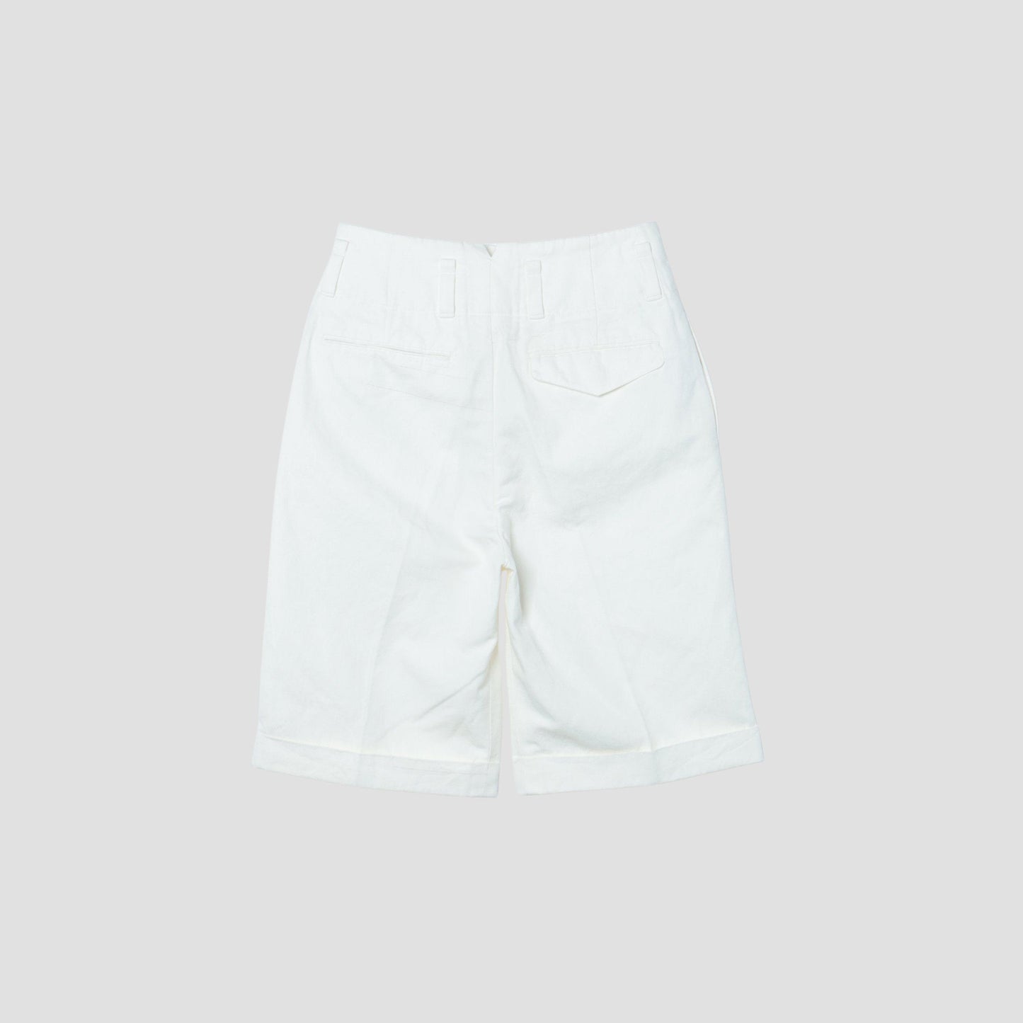 COTTON LINEN CANVAS TROUSERS