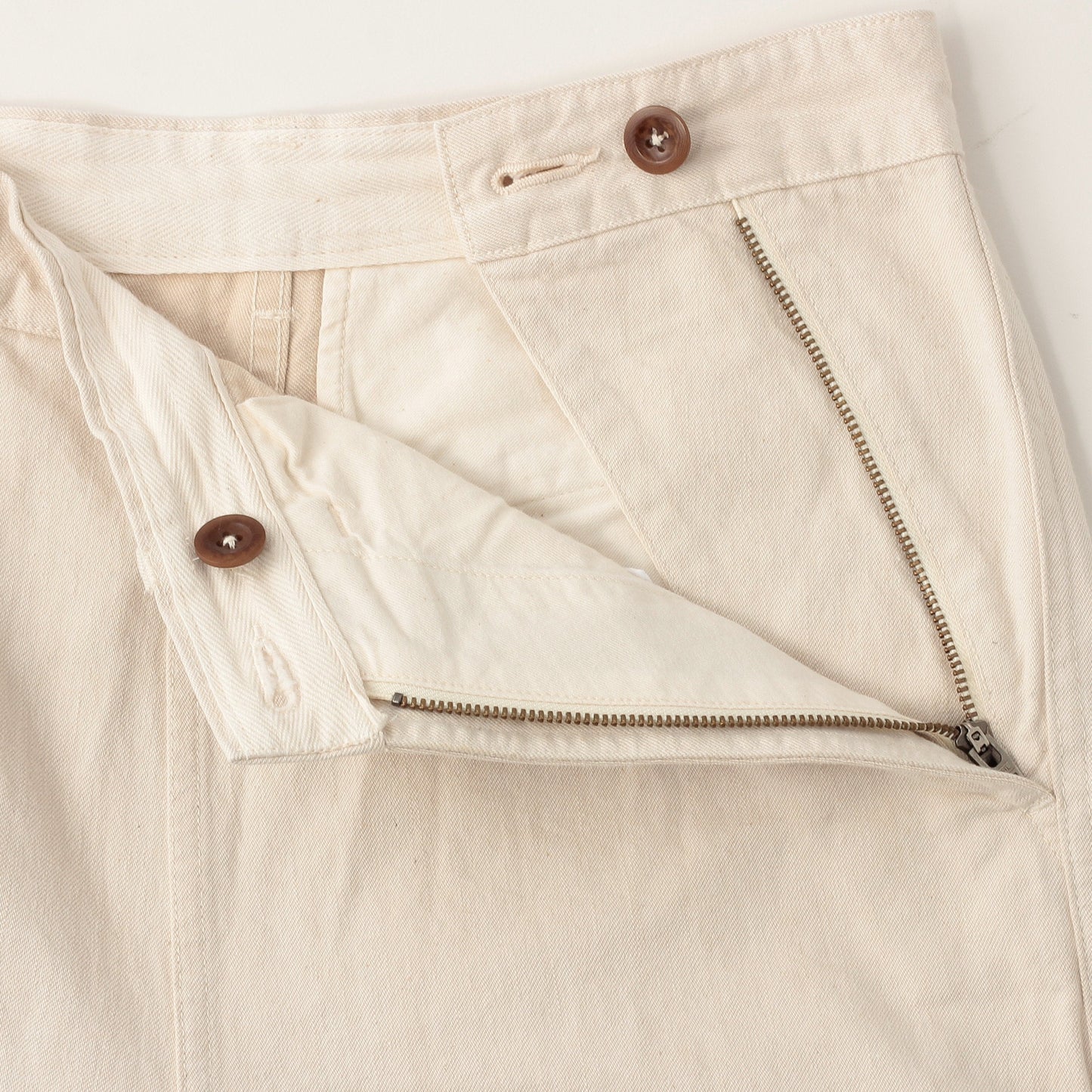 NATURAL DENIM TROUSERS