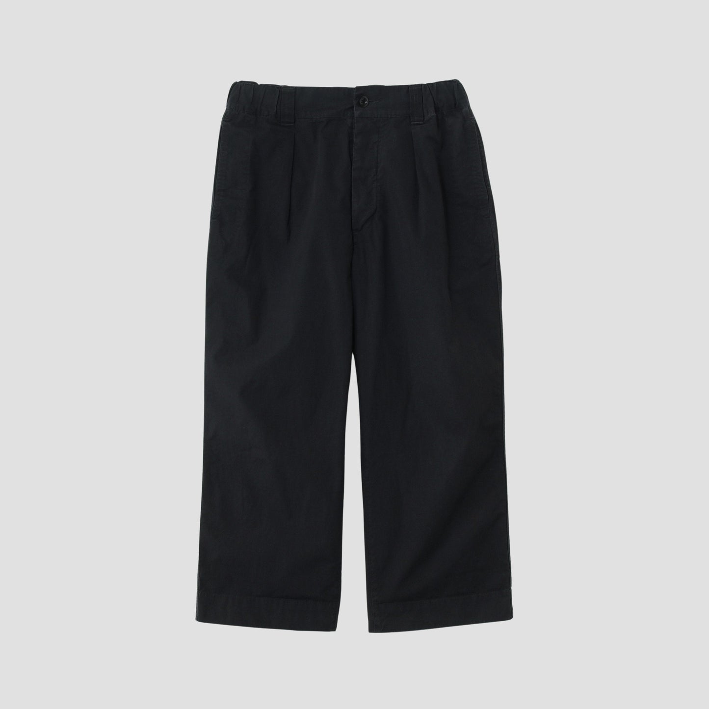 FINE COMPACT COTTON POPLIN TROUSERS