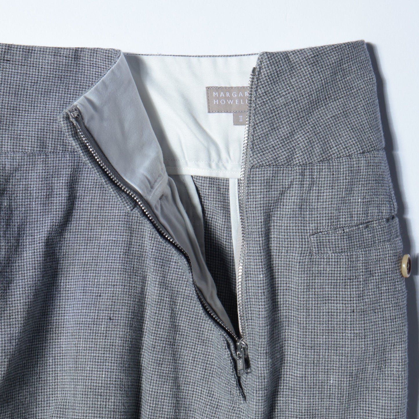 YARN DYE LINEN COTTON TROUSERS