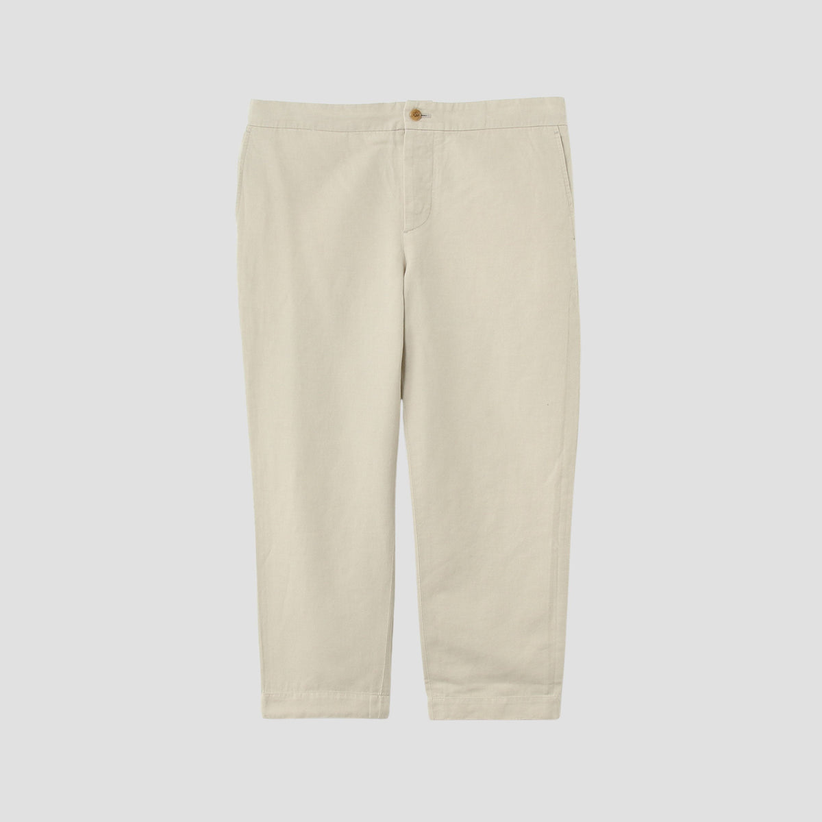 LINEN COTTON TWILL TROUSERS