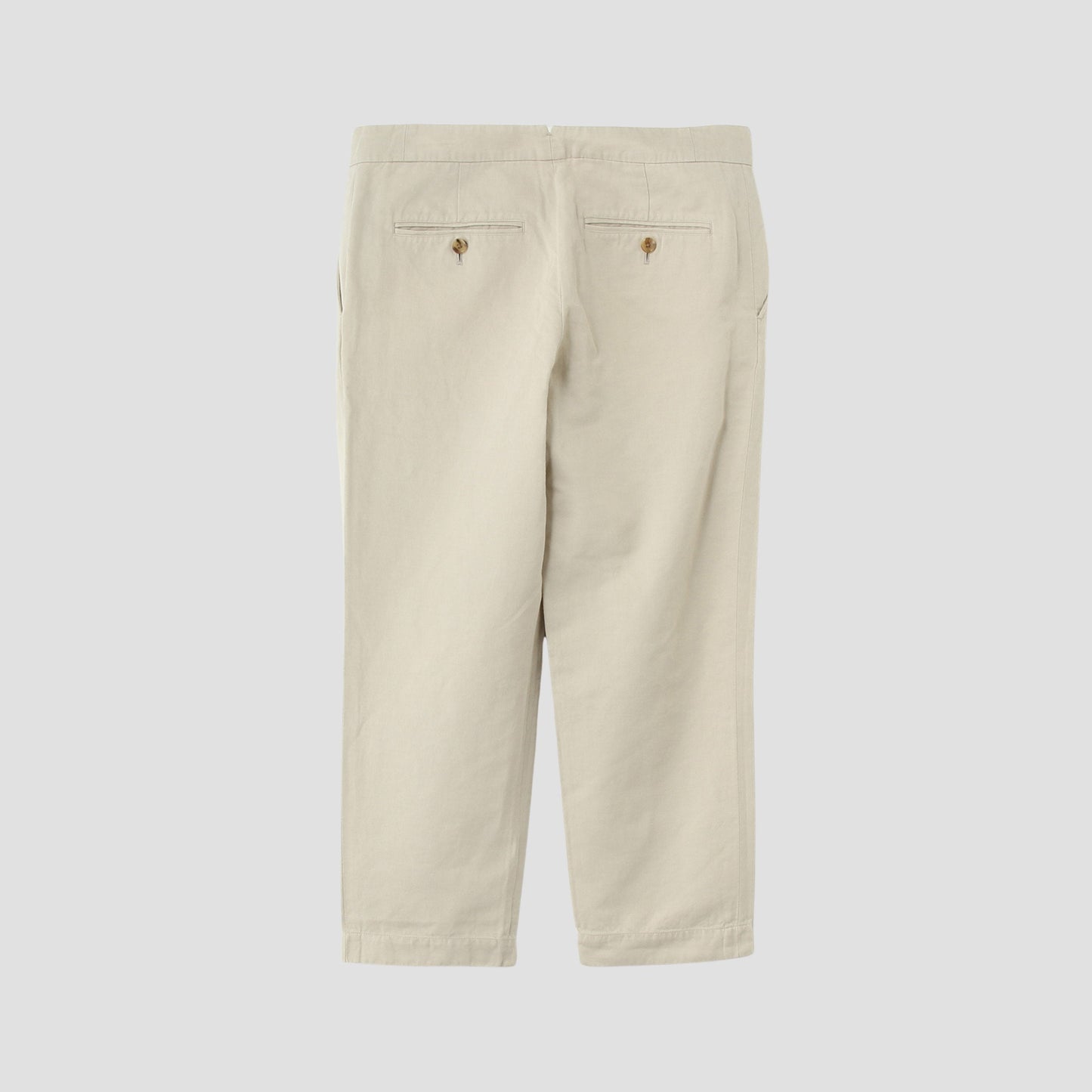 LINEN COTTON TWILL TROUSERS
